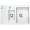 BLANCO METRA 6 S Compact - Lavello rettangolare in granito per basi di lavello con larghezza di 60 cm - SILGRANIT - Piccolo gocciolatoio con vaschetta aggiuntiva - Bianco - 513468
