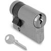 AMIG - Cilindro per Serrature - Misura: 40 mm (30-10) - Níquel mate - 6 Perni - Sistema Anti-gancio e Anti-bumping - Perni Anti-perforazione - Include 3 Chiavi - Vite di Fissaggio da 65 mm