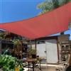 KANAGAWA Tenda parasole rettangolare, con blocco UV, per esterni, patio, giardino, cortile, colore rosso ruggine