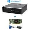 HP PC i5 Fisso Desktop CON scheda video AMD RADEON DOPPIO MONITOR DMS-59 W10 PRO