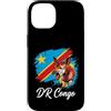 Congo Jersey Souvenir Gifts Men Women Ki Custodia per iPhone 14 Bandiera nazionale RD Congo Okapi