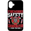 Fireworks Safety Coordinator I Run You F Custodia per iPhone 16 Plus Coordinatore della sicurezza dei fuochi d'artificio I Run, You Run