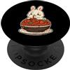 bunny pasta cute bunny spaghetti animal Carino Bunny Spaghetti Pasta Amante PopSockets PopGrip Adesivo