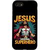 Jesus Original Superhero Faithful Tops Custodia per iPhone SE (2020) / 7/8 Gesù originale supereroe stile fumetto divertente cristiano