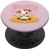 Hay Girl Funny Farmer Girl Co Fieno Ragazza Carino Mucca Kawaii Fattoria Animale Rosa Fiocco Cuori PopSockets PopGrip Adesivo