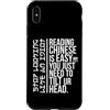 Cool Mandarin Chinese Pun Japanese Lover Custodia per iPhone XS Max Divertente Sarcasmo Asiatico Umorismo Scherzo Lettura Cinese Facile Idiota W
