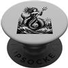 Demonique Tees and Ars Goetia Demon Gift Vepar, sirena, di, il, infernale, mari, illustrazione PopSockets PopGrip Adesivo