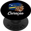 Curacao Jersey Souvenir Gifts Men Women Bandiera nazionale dei cervi dalla coda bianca di Curacao PopSockets PopGrip Adesivo