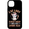 Cat Cute Cats & Funny Animal Things Co. Custodia per iPhone 14 Plus Classy Sassy Smart Assy - Simpatico gatto divertente, gattino