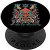 Hannya Oni Mask Aesthetic By TW Maschera giapponese del diavolo Yokai del diavolo Hannya Giappone Oni PopSockets PopGrip Adesivo