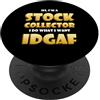 Stock Collector Costumes And Gifts Stock Collector IDGAF Stock Trader Investor STONKS Brokers PopSockets PopGrip Adesivo