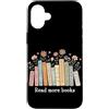 Wildflower Book Nerd Graphic Reading Ent Custodia per iPhone 16 Plus Leggi di più Libri Topo di biblioteca Floreale Letteratura Junkie