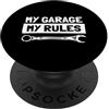 Mechanic Car Enthusiast Designs & Car Ou Il mio garage le mie regole Car Lover Mechanic Garage Car Guy PopSockets PopGrip Adesivo