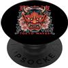 TOKYO WAVES Oni Mask Designs Hannya Oni Mask Devil Yokai - Maschera giapponese con tatuaggio demone PopSockets PopGrip Adesivo