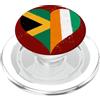 Ptera: I Love Ivory Coast I Love Jamaica Bandiera Costa d'Avorio Giamaica per Ivoriano Giamaicano PopSockets PopGrip per MagSafe