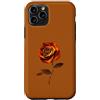 Autumn Thorn Studio Custodia per iPhone 11 Pro Autunno Rosa Autunno Floreale Arancione Bruciato Botanico