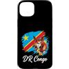 Congo Jersey Souvenir Gifts Men Women Ki Custodia per iPhone 15 Plus Bandiera nazionale RD Congo Okapi