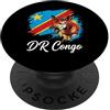 Congo Jersey Souvenir Gifts Men Women Ki Bandiera nazionale RD Congo Okapi PopSockets PopGrip Adesivo