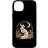 Celestial Woodland Arts Custodia per iPhone 14 Plus Vintage Cottagecore Volpe Floreale Luna Mezzaluna