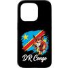 Congo Jersey Souvenir Gifts Men Women Ki Custodia per iPhone 15 Pro Bandiera nazionale RD Congo Okapi
