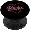 Reading book hobby shelf library smart e Amore per i libri e la lettura di libri PopSockets PopGrip Adesivo