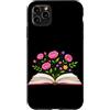 Wildflower Book Nerd Graphic Reading Ent Custodia per iPhone 11 Pro Max Floreale Libro Aperto Nerd Wildflowers Reading Amante Bookworm