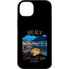 Italian Memorabilia Travel in Sicily Bac Custodia per iPhone 14 Plus Italia Sicilia turistica Souvenir Castellammare Del Golfo donne