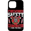 Fireworks Safety Coordinator I Run You F Custodia per iPhone 16 Pro Max Coordinatore della sicurezza dei fuochi d'artificio I Run, You Run
