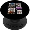 Monster Truck Woman Girl Sparkle Speed Monster Truck Donna Ragazza Sparkle Speed & Fiocchi a scacchi PopSockets PopGrip Adesivo