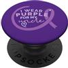 ALZHEIMER'S AWARENESS PURPLE RIBBON Memo Meme Walk «Indosso il viola per mio zio Alzheimer» PopSockets PopGrip Adesivo