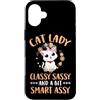 Cat Cute Cats & Funny Animal Things Co. Custodia per iPhone 16 Plus Classy Sassy Smart Assy - Simpatico gatto divertente, gattino
