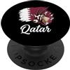 Qatar Jersey Souvenir Gifts Men Women Ki Bandiera nazionale dell'orice araba del Qatar PopSockets PopGrip Adesivo