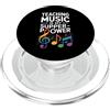 Music Teacher Colorful Treble Clef Educa Divertente insegnamento della musica è il mio super potere dicendo PopSockets PopGrip per MagSafe