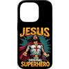 Jesus Original Superhero Faithful Tops Custodia per iPhone 14 Pro Gesù originale supereroe stile fumetto divertente cristiano