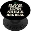 Gift For Flight Sim Player Home Cockpit Simulatore di volo Simulatore di volo Aviazione Gamer Sim Pilot PopSockets PopGrip Adesivo