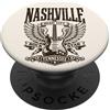 Vintage American Nash City Distressed Co Nashville Country Music 80's Rock Star: Tennessee USA Retro PopSockets PopGrip Adesivo