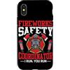Fireworks Safety Coordinator I Run You F Custodia per iPhone X/XS Coordinatore della sicurezza dei fuochi d'artificio I Run, You Run