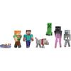 Mattel Minecraft Set di 7 figure d'azione World Builder, collezione di personaggi in scala da 8,3 cm, include Steve, Ari, Enderman e Altro