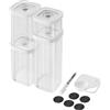 ZWILLING Set FRESH & SAVE CUBE, taglia S, set di conservazione da 6 pezzi inclusi 3x CUBE contenitori S, misurino, etichette NFC