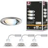Paulmann 92962 Luce da incasso Nova Plus LED Smart Home Zigbee set tonda orientabile 3x6W Tunable White dimming ferro spazzolato zinco-alluminio 2700K
