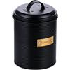 Relaxdays Pattumiera da Cucina per Umido, Cestino Organico 2,5 L, Secchio Rifiuti Compost, Filtro Odori, Acciaio, Nero