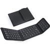 Nsyee Tastiera Bluetooth pieghevole, tastiera wireless con touchpad per iPhone/Android/Windows, mini tastiera portatile da viaggio tascabile con tastierino numerico, connessione a tre dispositivi