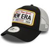 New Era Trucker Adjustable Cap NE Logo Nero Grigio, Nero , Taglia unica