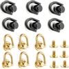 LiJuanWang Rivetti a Vite,12 pezzi Rivetti ad Anello D,Rivetti con Bottoni Rivetti Stud con Fibbia ad Anello per Borse Cinture Bracciali in Pelle Scarpe Stivali Borse