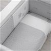Erbesi Piumone Sfilabile Lettino Easy con Piumone e Paracolpi - Bianco/Grigio