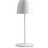 H&H New York Lampada LED in Metallo Colore Bianco, 12x30hcm, Ricaricabile, Accensione Touch