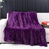 YUSOKI Coperta in finta pelliccia viola, a 2 strati, 127 x 152,4 cm, accogliente, soffice, pelosa, calda, carina, per autunno letto, soggiorno, decorazione per bambini, donne e animali domestici