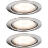 Paulmann 93553 Micro Line Furniture Down Light Set, Led Brushed Iron, 3 Pc. Set