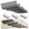 PORFOYO Vela Parasole a Onda Retrattile: 1x2m Vela Ombreggiante Impermeabile, Solare Schermo UV Rettangolare Tenda a Velas Con Occhiellato per Esterno, Terrazzo, Giardino, Balcone, Patio (Gris)