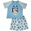 Bluey or Bingo Short 100% Cotone Raglan Pigiama, Bluey, 7-8 Years